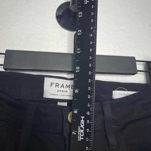 Frame Womens Jeans Size 24 Black Le High Skinny Leg Denim Casual Wear - Picture 7 of 14